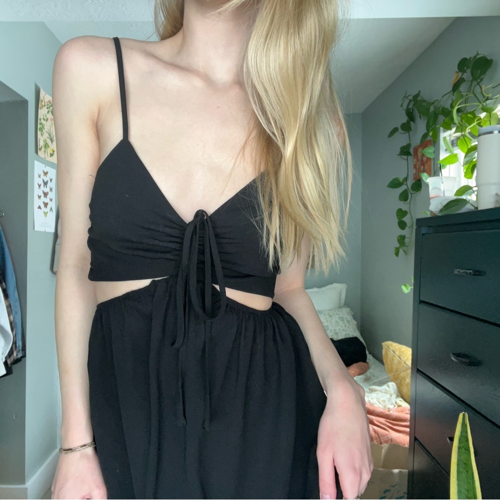 Black cut out dress